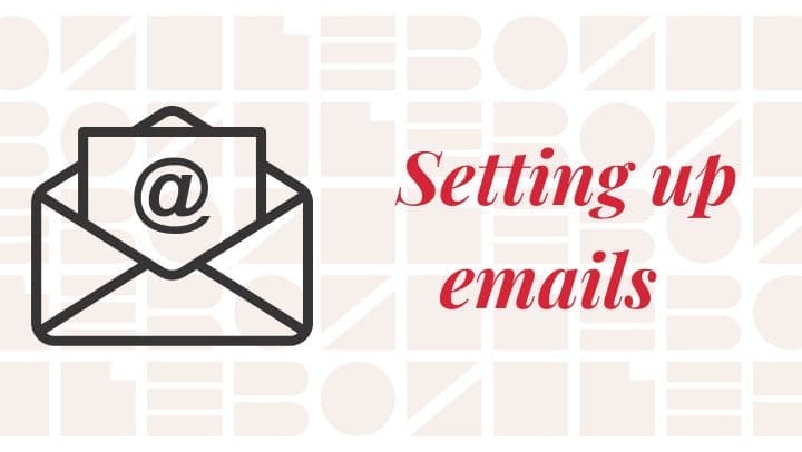 Setting up emails in MS Outlook